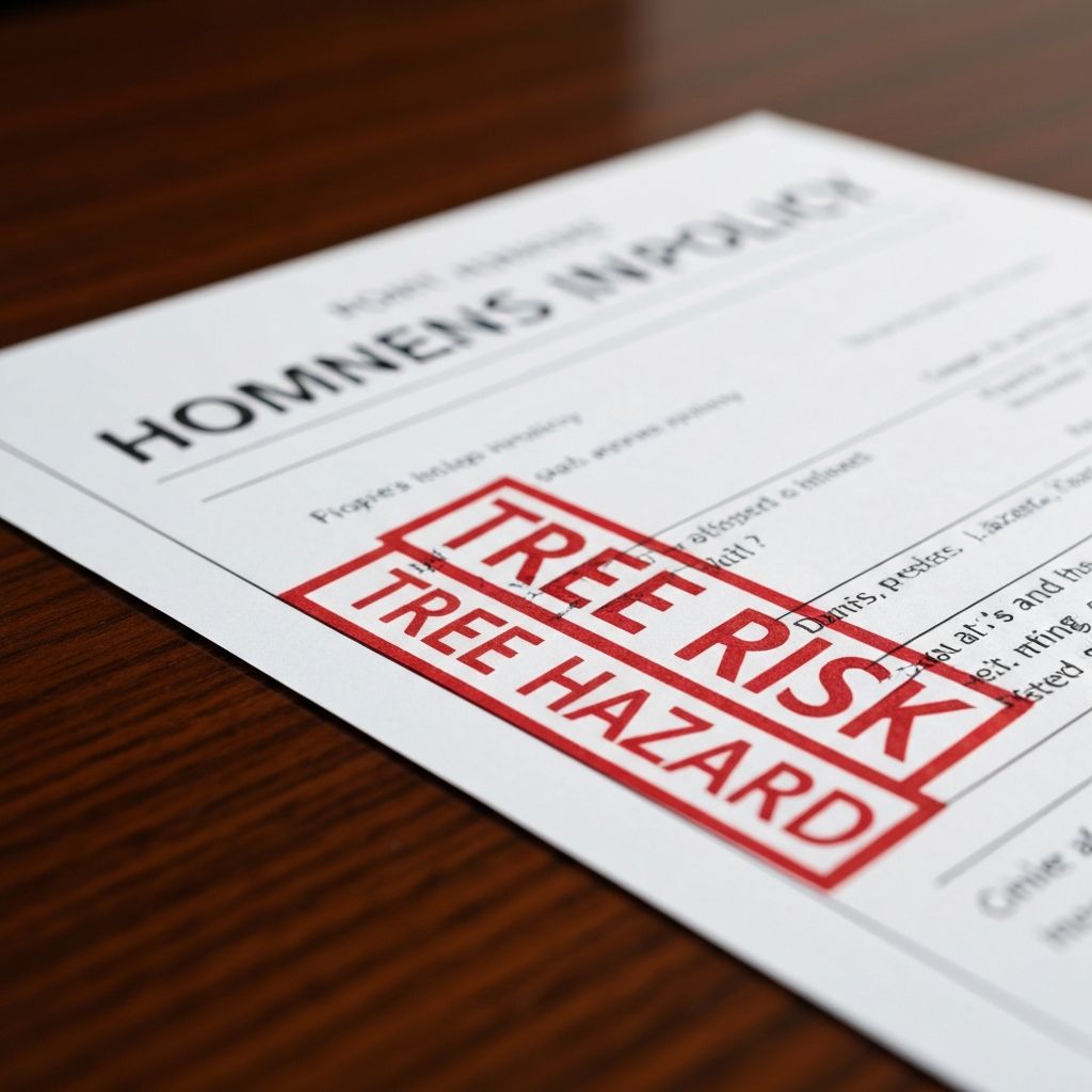 Insurance policy showing tree risk denial